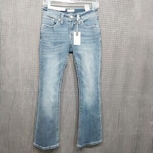 Fire & Rain Womens Jeans Low Rise Angel Wing Bootcut Size 7 Blue